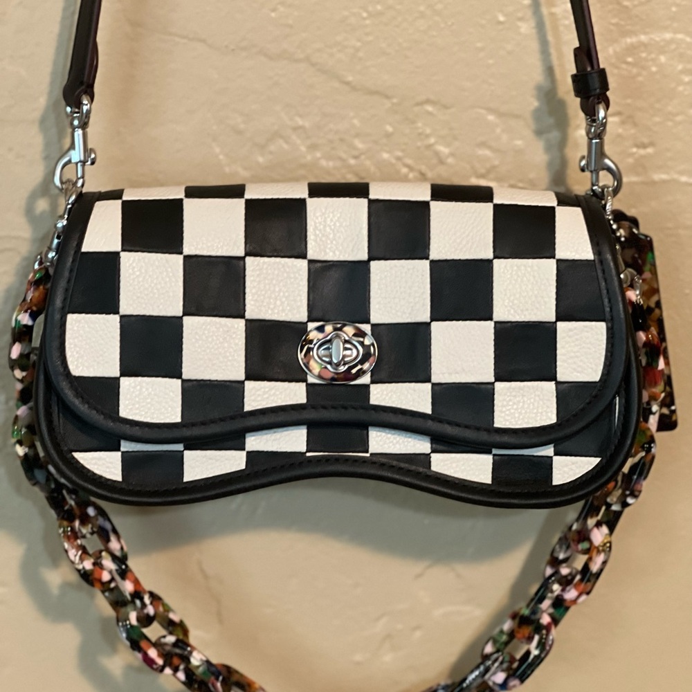 SOLD OUT Coach Coachtopia Wavy Dinky In Checkerboard